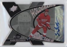 Simon Edvinsson 2023-24 SPx Autograph Holograph Rookies card