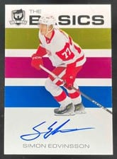 2023-24 Upper Deck The Cup The Basics Autograph Simon Edvinsson #B-SE card