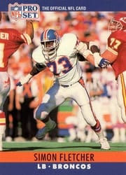 1990 Pro Set Base Set Simon Fletcher #89 card
