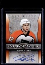 2021-22 Upper Deck Artifacts Autograph Facts Simon Gagne #AF-SG card