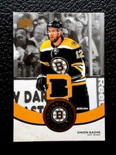 2023-24 Upper Deck Boston Bruins Centennial Centennial Cloth Relics Simon Gagne #CCR-SG card