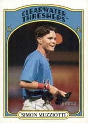 2021 Topps Heritage Minor League Base Set Simon Muzziotti #83 card