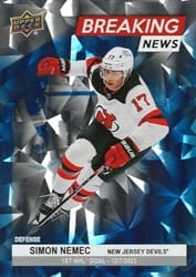 2024-25 Upper Deck Breaking News Simon Nemec #BN-30 card