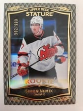 2024-25 Upper Deck Stature 2023-24 Base Rookies Update Simon Nemec #45 card