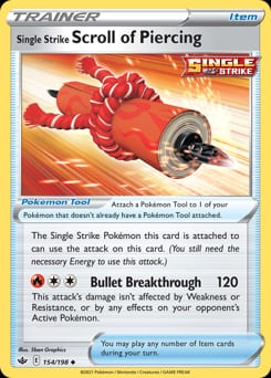 Chilling Reign Single Strike Scroll of Piercing #154 card