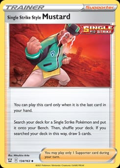 2021 Battle Styles Single Strike Style Mustard #134 card