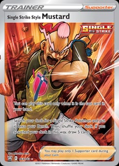 2021 Battle Styles Single Strike Style Mustard #163 card