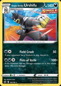 Chilling Reign Single Strike Urshifu #108 card