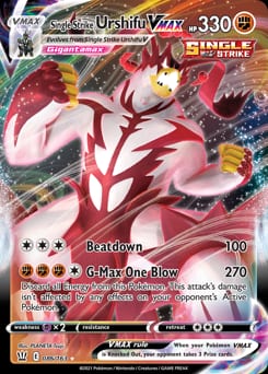 2021 Battle Styles Single Strike Urshifu VMAX #86 card