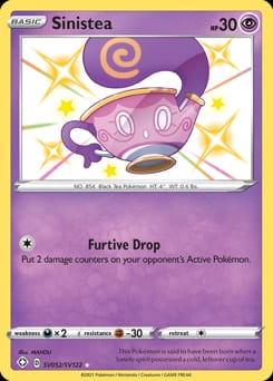 Shining Fates Shiny Vault Sinistea #SV052 card