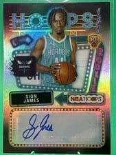 2025-26 NBA Hoops Hoops Rookie First Signs Sion James #HFS-SJ card