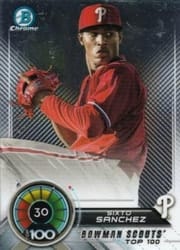 2018 Bowman Scouts Top 100 Sixto Sanchez #BTP-30 card