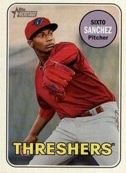 2018 Topps Heritage Minor League Base Set Sixto Sanchez #211 card