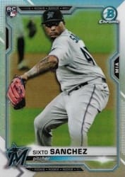 2021 Bowman Chrome Base Set Sixto Sanchez #78b card