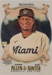 2021 Topps Allen & Ginter Chrome Base Set Sixto Sanchez #140 card