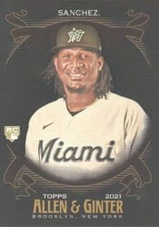 2021 Topps Allen & Ginter X Base Set Sixto Sanchez #140 card
