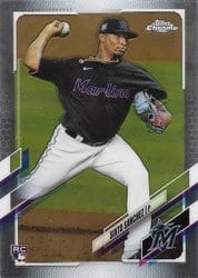 2021 Topps Chrome Base Set Sixto Sanchez #193 card