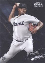 2021 Topps Chrome Black Base Set Sixto Sanchez #76 card