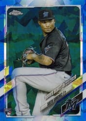 2021 Topps Chrome Update Sapphire Edition Base Set Sixto Sanchez #US186 card