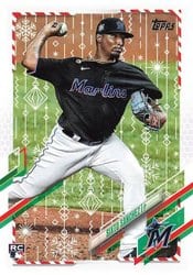 2021 Topps Holiday Base Set Sixto Sanchez #HW38 card
