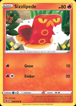 Fusion Strike Sizzlipede #46 card