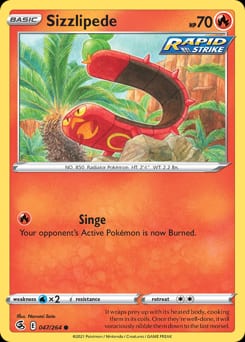 Fusion Strike Sizzlipede #47 card