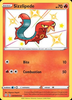 Shining Fates Shiny Vault Sizzlipede #SV018 card