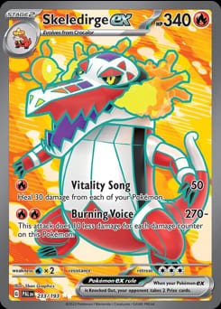 Paldea Evolved Skeledirge ex #233 card