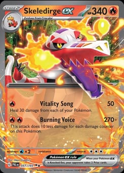 Paldea Evolved Skeledirge ex #37 card