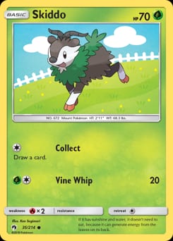 Lost Thunder Skiddo #35 card