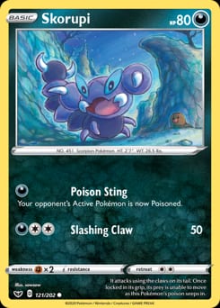Sword & Shield Skorupi #121 card
