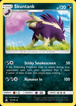 Ultra Prism Skuntank #76 card