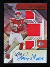 2022 Panini XR Rookie Triple Swatch Autographs Skyy Moore #224 card