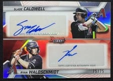 2025 Bowman's Best Dual Autographs Slade Caldwell / Ryan Waldschmidt #DA-CW card