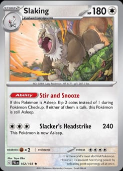 Paldea Evolved Slaking #162 card