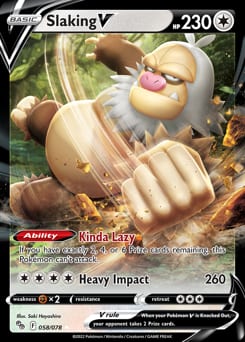 Pokémon GO Slaking V #58 card