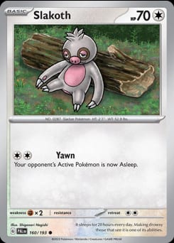 Paldea Evolved Slakoth #160 card