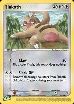2003 Ruby & Sapphire Slakoth #45 card