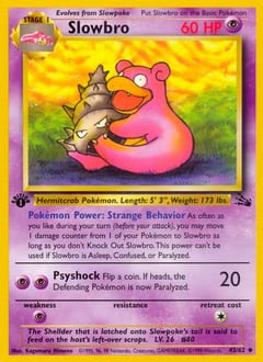 1999 Fossil Slowbro #43 card