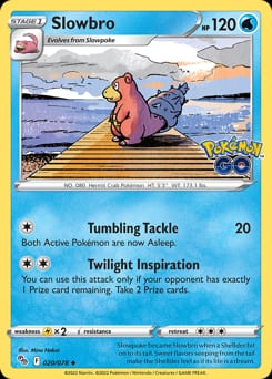 2022 Pokémon GO Slowbro #20 card
