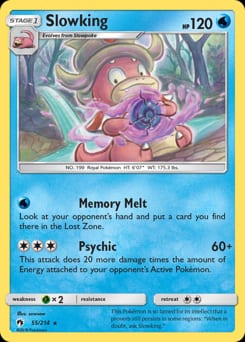2018 Lost Thunder Slowking #55 card