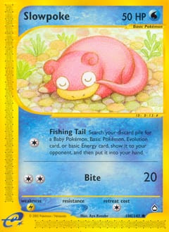 2003 Aquapolis Slowpoke #108 card