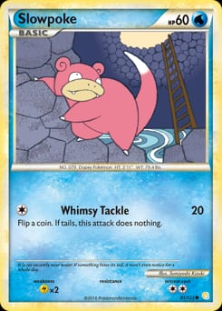2010 HeartGold & SoulSilver Slowpoke #81 card