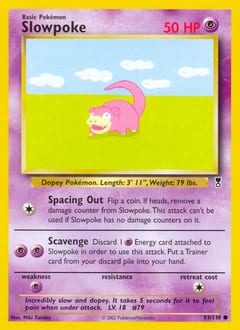 2002 Legendary Collection Slowpoke #93 card