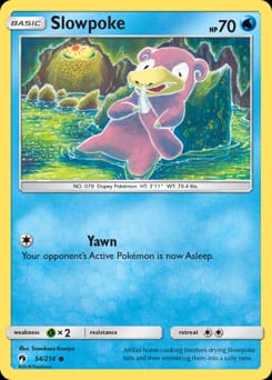 2018 Lost Thunder Slowpoke #54 card