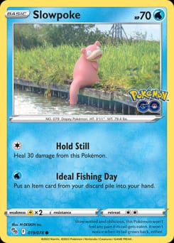 2022 Pokémon GO Slowpoke #19 card