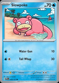 2025 Prismatic Evolutions Slowpoke #18 card
