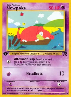 2000 Team Rocket Slowpoke #67 card