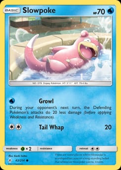 2019 Unbroken Bonds Slowpoke #42 card