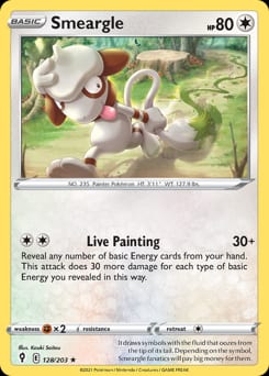2021 Evolving Skies Smeargle #128 card